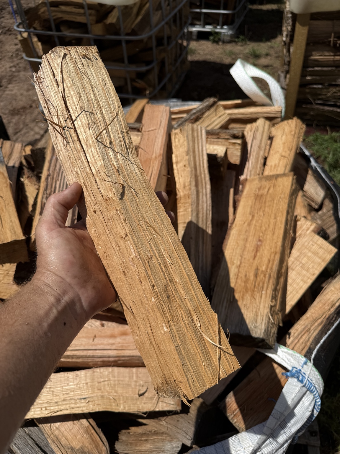 Close view of Oak Hill Firewood seasoned split firewood